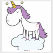 Sticker licorne adorable (Feuille)