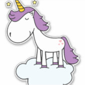 Sticker licorne adorable (Devant)