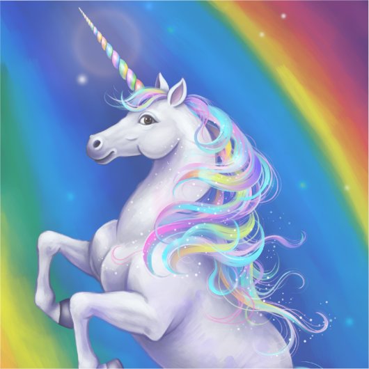 Sticker Licorne avec Arc-en-Ciel (Recto)