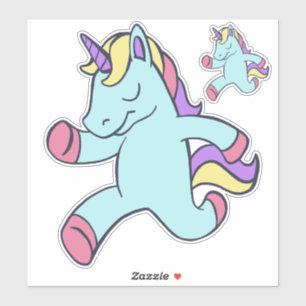 Sticker Licorne bleue courant Thunder_Cove