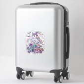 Sticker Licorne Boo-licorne Vecteur Premium Conception Vec (Sur valise)