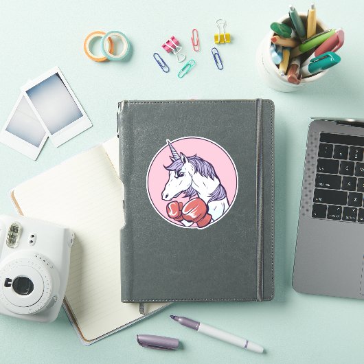 Sticker Licorne Boxeuse (Couverture iPad)