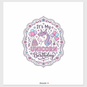 Sticker Licorne C'est Mon Anniversaire De Licorne T Shirt