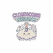 Sticker Licorne Cloudicorn Rêves Tendance Graphique Tee De (Devant)