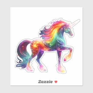 Sticker Licorne Colorée Magnifique