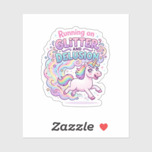 Sticker Licorne courant sur Brillant et Illusion Charme M