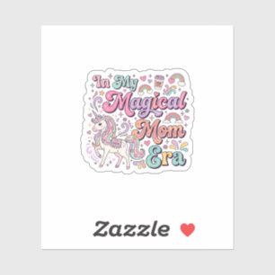 Sticker Licorne Dans Mon Ère De Maman Magique Kawaii POD A