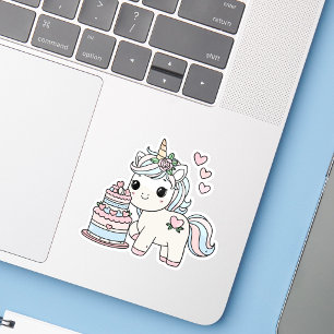 Sticker Licorne de Anniversaire Mignonne Pour Ses Filles É