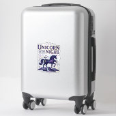 Sticker Licorne de la conception graphique de nuit Zazzle  (Sur valise)
