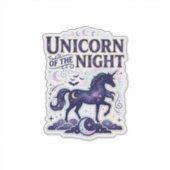 Sticker Licorne de la conception graphique de nuit Zazzle  (Devant)