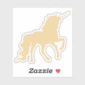 Sticker licorne d'or (Feuille)