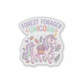 Sticker Licorne Forest Forager Licorne Conception Graphiqu (Devant)