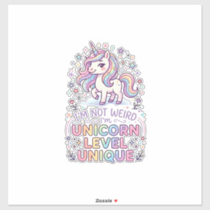Sticker Licorne Je ne suis pas bizarre, je suis licorne de