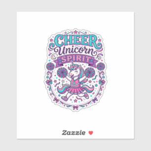 Sticker Licorne Joie Esprit Licorne Coloré POD Artwork_