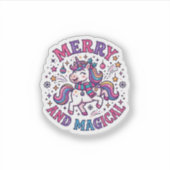 Sticker Licorne Joyeuse et Magique (Devant)