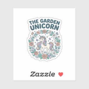 Sticker Licorne Le Jardin Licorne T-Shirt Design Tendance_
