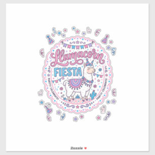 Sticker Licorne Llamacorne Fiesta T-shirt Graphique Amusan
