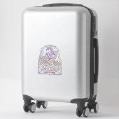 Sticker Licorne Lune Enfant Licorne Conception Originale Z (Sur valise)