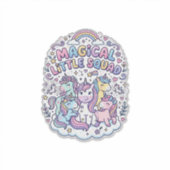 Sticker Licorne Magical Little Squad Conception Graphique (Devant)