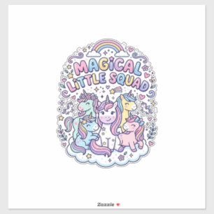 Sticker Licorne Magical Little Squad Conception Graphique