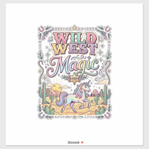Sticker Licorne Magie Far West Original
