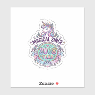 Sticker Licorne Magique Depuis Année Graphisme Zazzle D