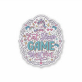 Sticker Licorne Manger Dormir Jeu Licorne Impression Ludiq (Devant)