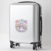 Sticker Licorne Mathicorne Mode Typographie Adorable Desig (Sur valise)