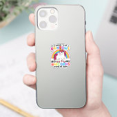 Sticker licorne mignonne arc-en-ciel drôle (Téléphone)