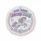 Sticker Licorne née sous les étoiles de licorne Impression (Devant)