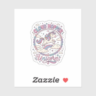 Sticker Licorne Nuage Sauteur Licorne Ludique Cadeau Migno