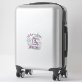 Sticker Licorne Petit Temps Licorne Conception Graphique B (Sur valise)