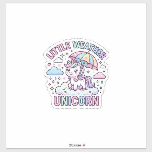 Sticker Licorne Petit Temps Licorne Conception Graphique B (Feuille)