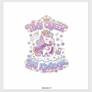 Sticker Licorne Petite Reine Grand Royaume Idée Cadeau Aut