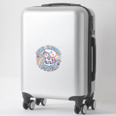 Sticker Licorne Pixel Licorne Puissance Conception Graphiq (Sur valise)
