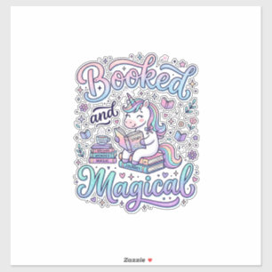 Sticker Licorne Réservée et Idée Cadeau Magique Typographi