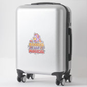 Sticker Licorne Réservée et Impression Magique Prête Fond (Sur valise)
