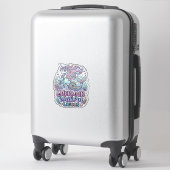 Sticker Licorne Sirène Licorne Lagune Conception Graphique (Sur valise)