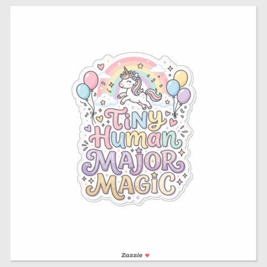 Sticker Licorne Tiny Human Major Magic Premium Vector Vect (Feuille)