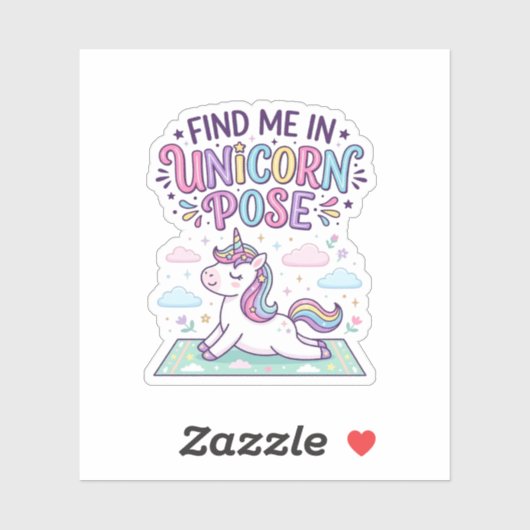 Sticker Licorne Trouvez-moi en Licorne Pose Impression Prê (Feuille)
