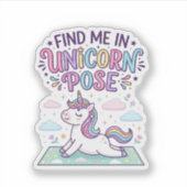 Sticker Licorne Trouvez-moi en Licorne Pose Impression Prê (Devant)