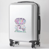 Sticker Licorne Trouvez-moi en Licorne Pose Impression Prê (Sur valise)