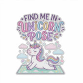 Sticker Licorne Trouvez-moi en Licorne Pose Impression Prê (Devant)