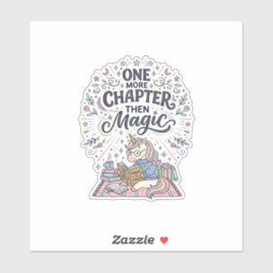 Sticker Licorne Un Chapitre De Plus Puis Magie Imprimé Prê