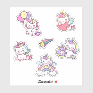 Sticker Licornes Mignonnes