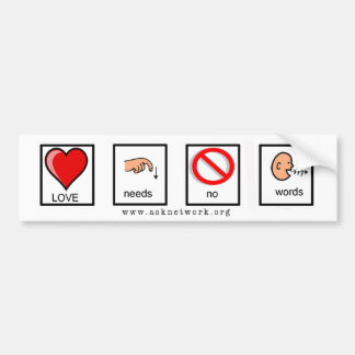 Sticker 'Liefde heeft geen woorden'