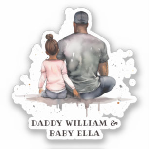 Sticker Lien père et fille noir (4)