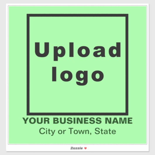 Sticker Lieu d'affaires, Vert clair Grand Carré Vinyl (Feuille)