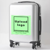 Sticker Lieu d'affaires, Vert clair Grand Carré Vinyl (Sur valise)