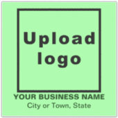 Sticker Lieu d'affaires, Vert clair Grand Carré Vinyl (Devant)